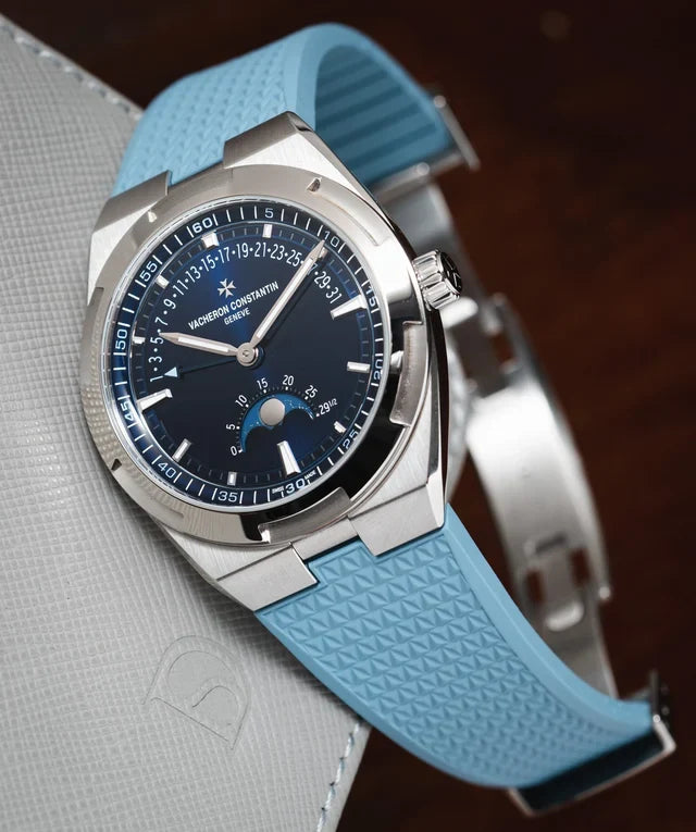 Baby Blue CTS Rubber Strap for Vacheron Constantin Overseas