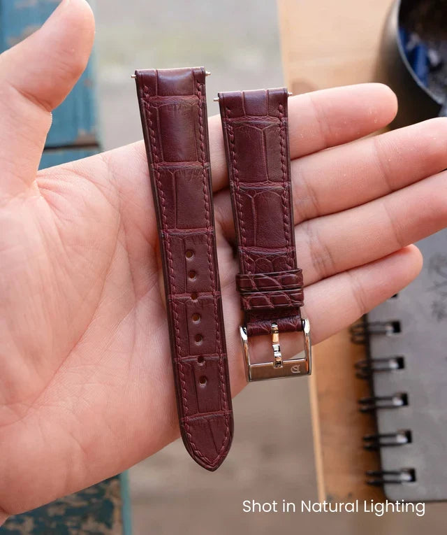 Matte Mahogany Alligator Signature Strap